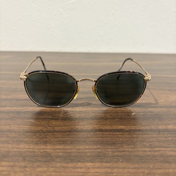 Valentino Accessories - Vintage Valentino Sunglasses Gold Tortoise Italy Frames Only 50-20-135 Round